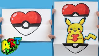 How to Draw a VALENTINE'S PIKACHU SURPRISE FOLD