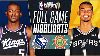 KINGS at SPURS | NBA IN-SEASON TOURNAMENT 🏆 | FULL GAME HIGHLIGHTS | November 17, 2023