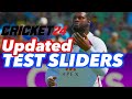 Cricket 24 | TEST SLIDER SETTINGS for REALISTIC GAMEPLAY #cricket24 #Bestsettings #cricketgames