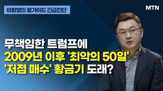 [이항영의 월가이드 긴급진단] 무책임한 트럼프에 2009년 이후 '최악의 50일' '저점 매수' 황금기 도래? / 머니투데이방송 (증시, 증권)