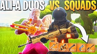 iTemp + Ali-A DUO Vs. SQUADS! - PS4 Fortnite Duos Vs. Squads Gameplay!