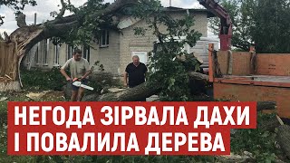 У громадах Волині негода повалила дерева, зірвала дахи і затопила підвали