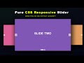 Pure CSS Responsive Image Slider - HTML5/CSS3 Tutorial
