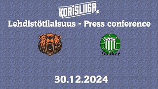 Lehdistötilaisuus Kauhajoki - KTP Basket 30.12.2024