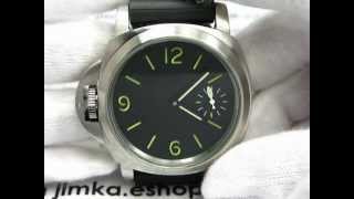 PARNIS 44MM LEFTY LUMINOR GREEN SANDWICH DIAL HANDWIND MVT BRUSHED STEEL CASE