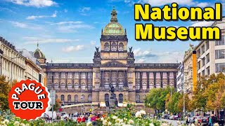 National Museum. Walking tour of Prague, Czech Republic.