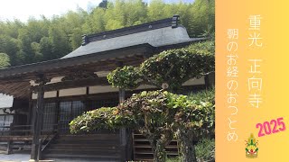 重光　正向寺　朝のお経のおつとめ　1月1日(水)元旦🎌