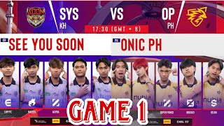 ហ្គេមទី 1: See You Soon Vs Onic PH | Snapdragon Challenge Finals Group Stage ថ្ងៃទី 1