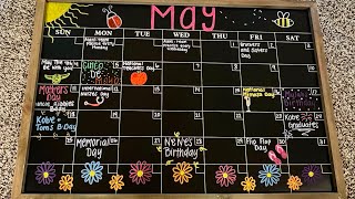 Mays chalkboard calendar
