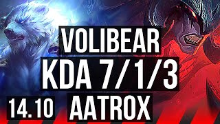 VOLIBEAR vs AATROX (TOP) | 7/1/3 | EUW Master | 14.10