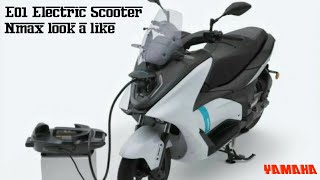 The Yamaha E01 Electric Scooter is an Nmax look-a-like