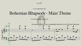 Bohemian Rhapsody  -  Main Theme  -  Easy Piano   -   Queen