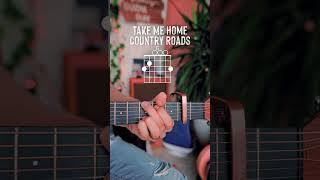 Take Me Home, Country Roads Guitar Tutorial // Country Roads Guitar Lesson