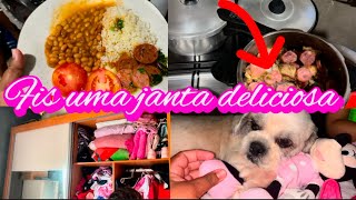 ￼JANTA NO CAPRICHO |CARNE SEM ÁGUA SÓ NA SEBOLA E LINGUIÇA | +ROTINA DO DIA A DIA DOCE LAR DÁJOSELIA