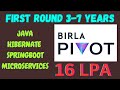 🔔 Birla Pivot Interview Experience | 3–7 Years | Java | Spring Boot | Microservices | Java 8