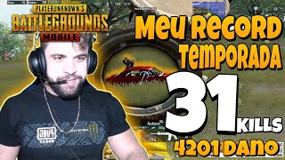 ATINGI MEU NOVO RECORD DA TEMPORADA 31 KILLS 4201 DE DANO! PUBGMOBILE