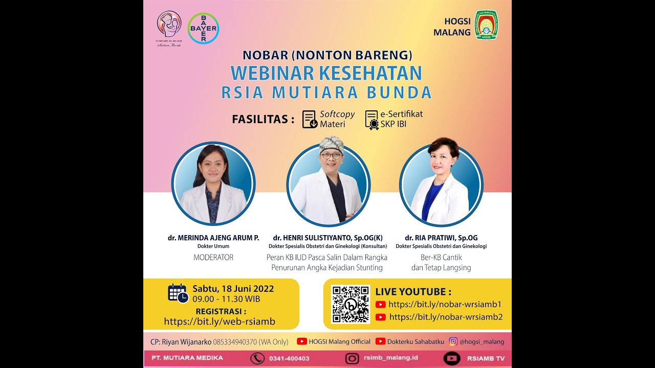 NOBAR - Webinar Kesehatan RSIA Mutiara Bunda Untuk Bidan - YouTube