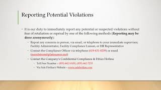 Compliance & Ethics Program Training 2019