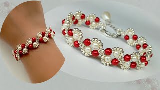 Diy easy bracelet || How to make easy beaded bracelet || Beaded bracelet making tutorial