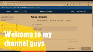 Khan Academy programming (Chapter 4) Practice: Using variables
