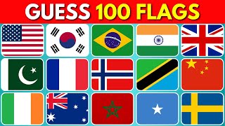 Guess the Country by the Flag Quiz 🌎 100 FLAGS