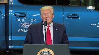 President Trump Delivers Remarks at Ford Rawsonville Components Plant