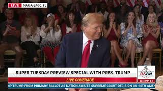 FULL INTERVIEW: Super Tuesday Preview Special with President Trump at Mar-a-Lago - 3/4/24