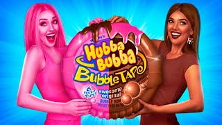Bubble Gum VS Chocolate Food Challenge! 100 Layers Chocolate VS Blowing Battle by RATATA POWER