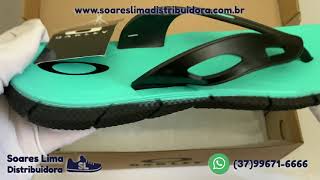 Unboxing Chinelo Oalkey 01 - Verde Água