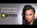 Remove stray hair fast using Evoto AI