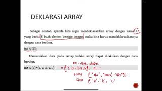 Array 1 Dimensi