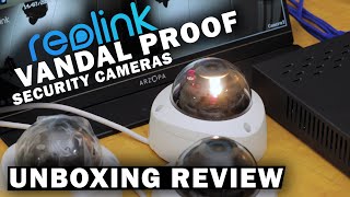 Unboxing Reolink Vandal Proof Color Night Vision Security Camera System - RLC-1240A \u0026 NVR  RLN16-410