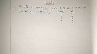 17. LZW ENCODING example: Dictionary Coding in Data Compression | LZW coding in image processing