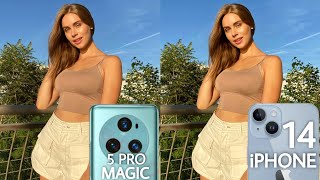 Honor Magic 5 Pro VS iPhone 14 Camera Test