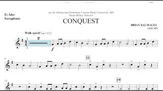 Conquest (Brian Balmages) Eb Alto Sax Play Along