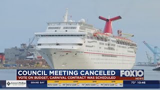 City Council meeting canceled before Carnival Cruise vote