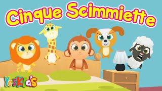 Cinque Scimmiette - Canzoni per Bambini di YesKids con i Doodles