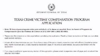 Texas Crime Victims' Compensation Program