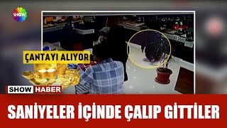 5 saniyede 4 milyonluk altın çaldılar!