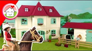 Schleich Horse Club 42416 Large horse stable with house and stable Unboxing