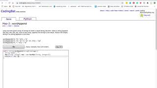 Map-2 (wordAppend) Java Tutorial || codingbat.com