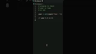Program To Check Leap Year Using Python | Leap Year | Python Tutorials | Tech Blooded | #Shorts