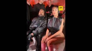Kanye West & his wife Bianca Censori at Milan Fashion Week 🎥