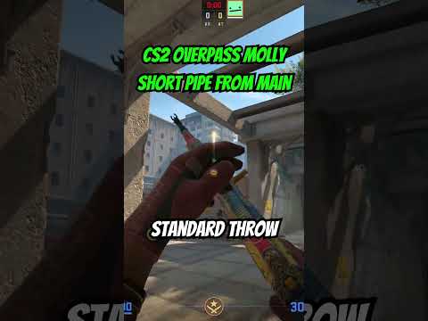 CS2 Overpass Molly Short Tunnel! #cs2 #counterstrike2 - YouTube