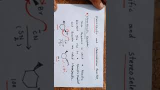 stereospecific and stereoselective reaction( Organic Chemistry)