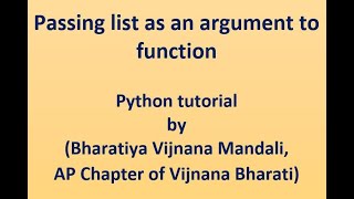 74-Passing list as an argument to function in Python