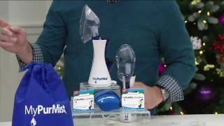 MyPurMist Steam Inhaler with Hands Free Strap and Scent Pads on QVC