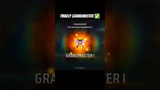 Finally Grandmaster Complete ✅ #freefire #grandmaster #shorts