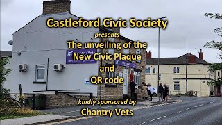 Castleford Civic Society unveils a new refreshed Blue Plaque at Chantry Vets Castleford.