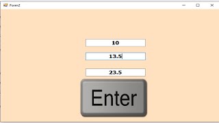 Programming C#: sum of two textboxes values into third textbox in C# using keydown event
